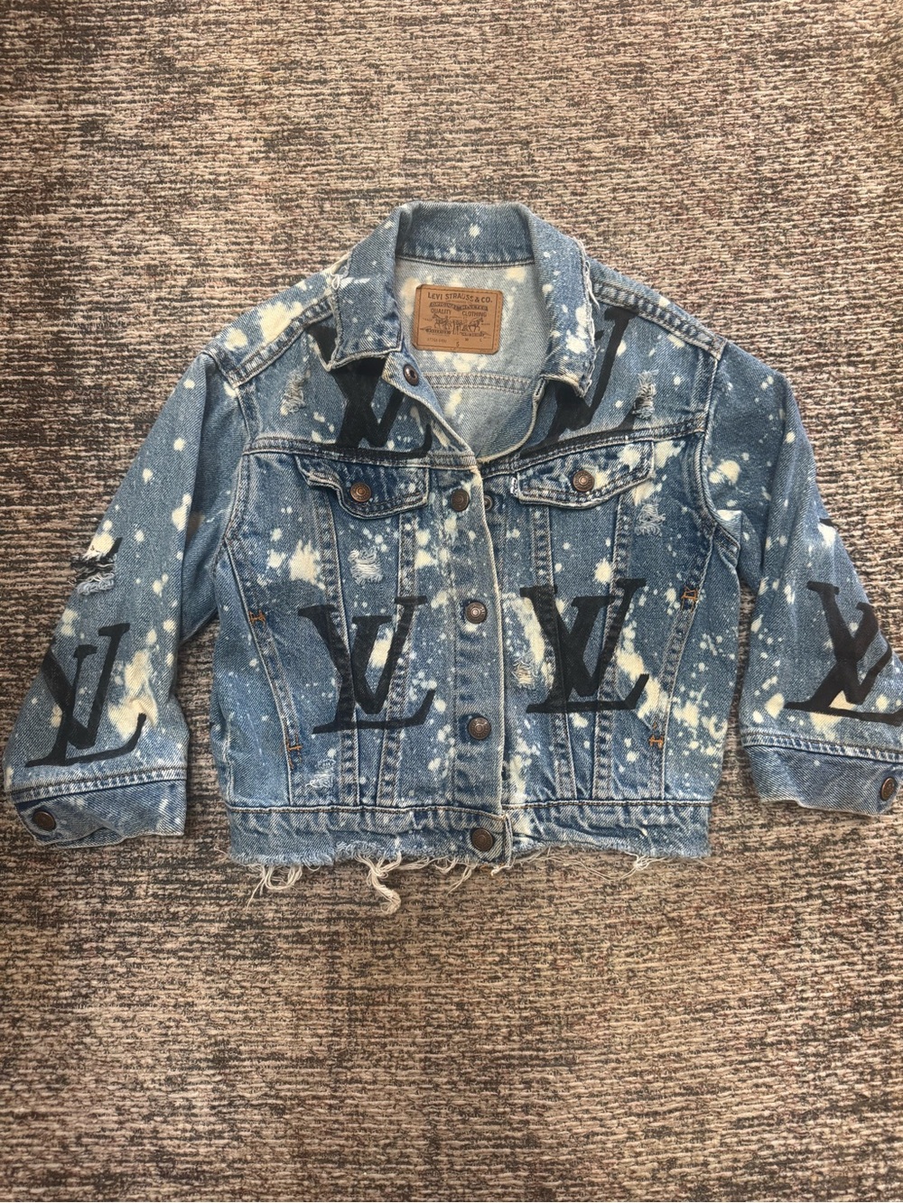 Levi's Light Blue Bleach-Splatter Denim Jacket